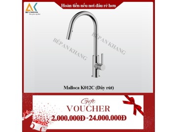 Vòi Rửa Chén 2 Nguồn Nóng Lạnh Malloca (Dây rút ) K012C - Mạ Chrome Tạo Bọt Và Chống Văn Nước